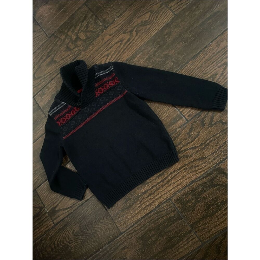 Retrofit Black and Red Turtleneck Sweater Warm Knit Design Size L 7 Kids